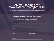 Tablet Screenshot of cotecourcotejardin.fr